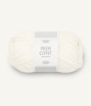 Sandnes Garn Peer Gynt 1001 True White – Wollgarn aus 100 % norwegischer Wolle