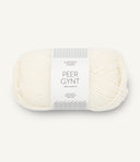 Sandnes Garn Peer Gynt 1002 White – Wollgarn aus 100 % norwegischer Wolle