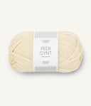 Sandnes Garn Peer Gynt 1012 Natural White – Wollgarn aus 100 % norwegischer Wolle