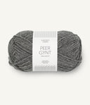 Sandnes Garn Peer Gynt 1053 Dark Grey Melange – Wollgarn aus 100 % norwegischer Wolle