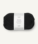 Sandnes Garn Peer Gynt 1099 Black – Wollgarn aus 100 % norwegischer Wolle