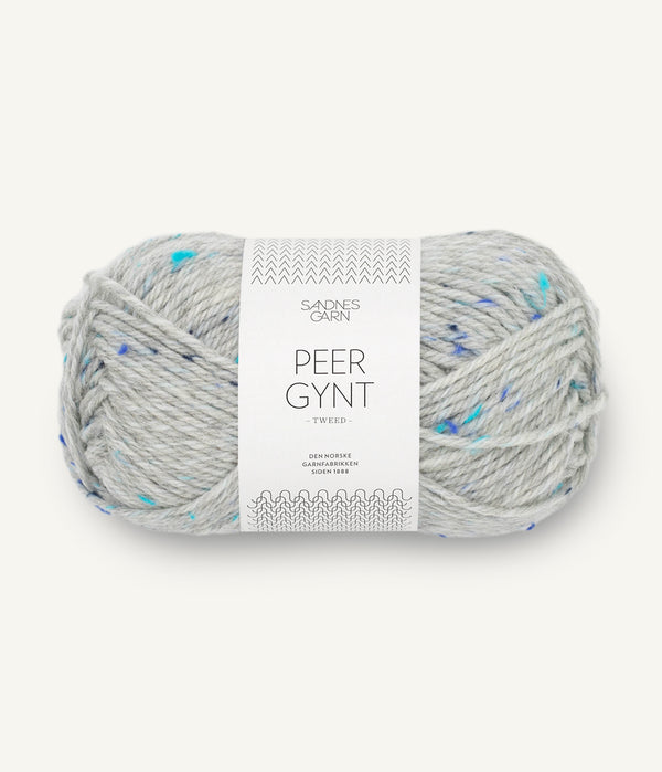 Sandnes Garn Peer Gynt 1502 Bue Tweed – Wollgarn aus 100 % norwegischer Wolle