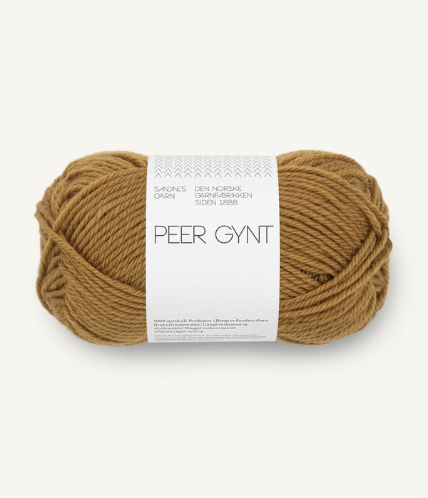 Sandnes Garn Peer Gynt 2152 Vintage Gold – Wollgarn aus 100 % norwegischer Wolle