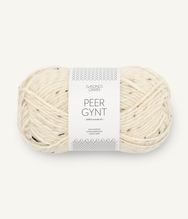 Sandnes Garn Peer Gynt 2523 Nature Tweed – Wollgarn aus 100 % norwegischer Wolle