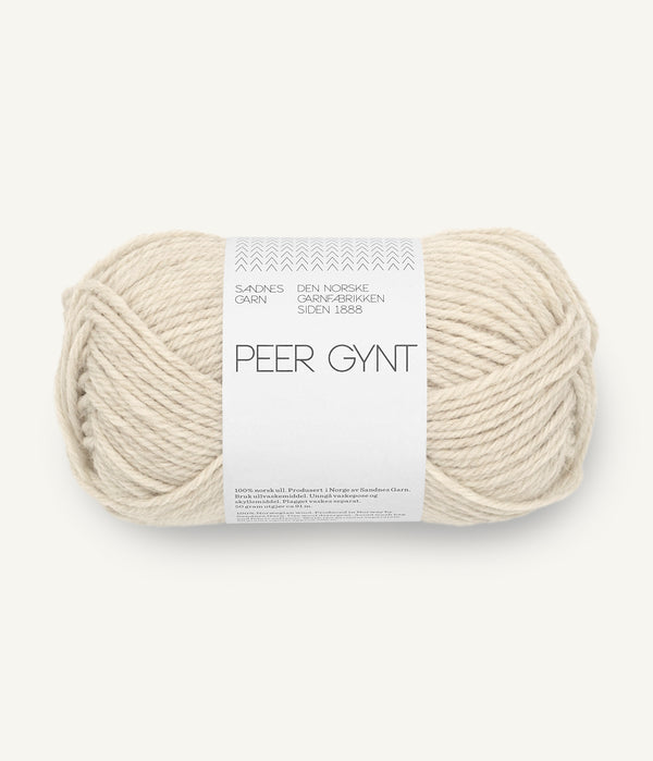 Sandnes Garn Peer Gynt 2641 Natural Mottled – Wollgarn aus 100 % norwegischer Wolle