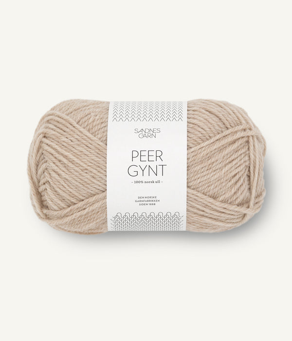 Sandnes Garn Peer Gynt 3021 Light Beige – Wollgarn aus 100 % norwegischer Wolle