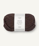 Sandnes Garn Peer Gynt 3082 Dark Brown – Wollgarn aus 100 % norwegischer Wolle