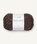 Sandnes Garn Peer Gynt 3085 Dark Brown Tweed – Wollgarn aus 100 % norwegischer Wolle