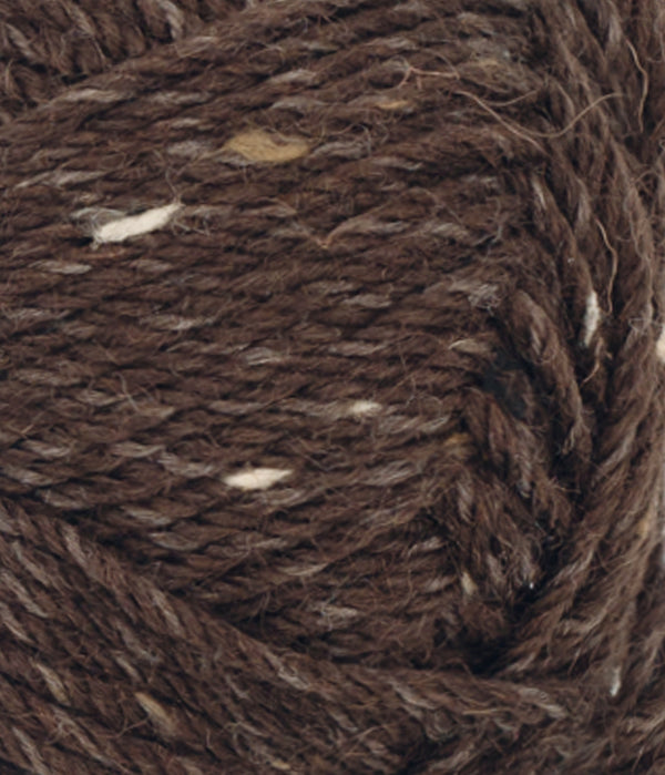 Nahaufnahme von Sandnes Garn Peer Gynt 3085 Dark Brown Tweed