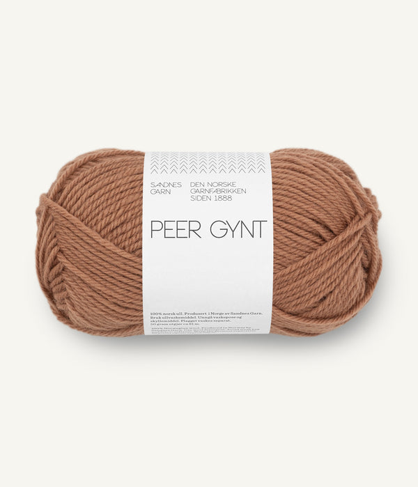 Sandnes Garn Peer Gynt 3342 Mocha Mousse – Wollgarn aus 100 % norwegischer Wolle