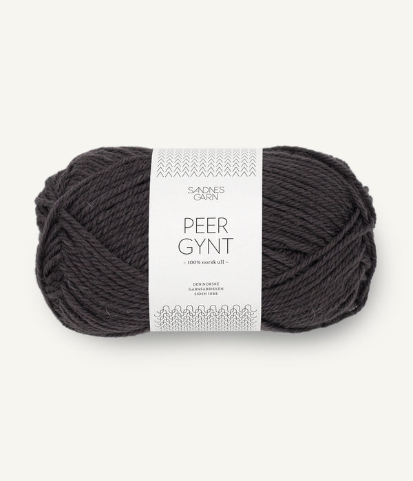 Sandnes Garn Peer Gynt 3800 Bristol Black– Wollgarn aus 100 % norwegischer Wolle