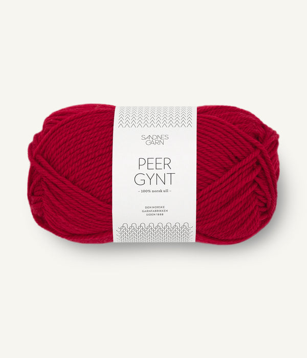 Sandnes Garn Peer Gynt 4228 Red – Wollgarn aus 100 % norwegischer Wolle