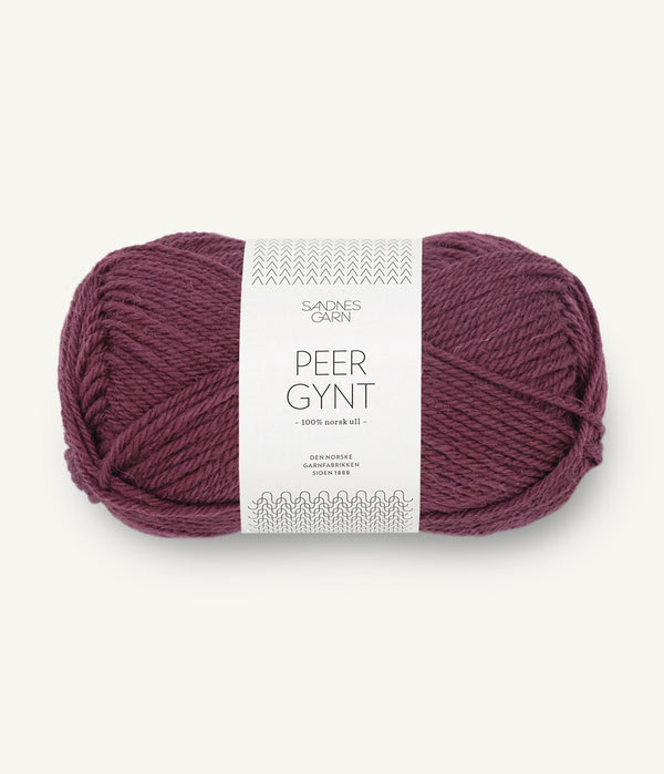 Sandnes Garn Peer Gynt 4363 Wine Red – Wollgarn aus 100 % norwegischer Wolle