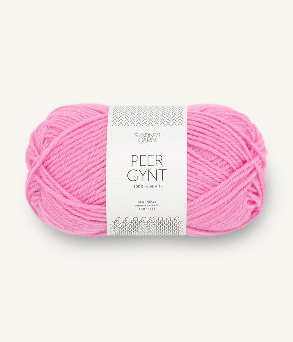 Sandnes Garn Peer Gynt 4626 Shocking Pink – Wollgarn aus 100 % norwegischer Wolle
