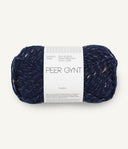 Sandnes Garn Peer Gynt 5585 Navy Blue Tweed – Wollgarn aus 100 % norwegischer Wolle