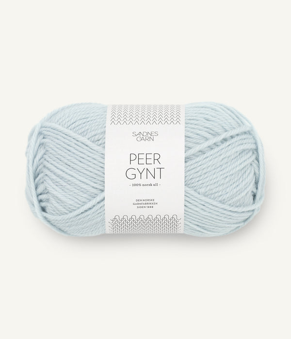Sandnes Garn Peer Gynt 5811 Arctic Ice – Wollgarn aus 100 % norwegischer Wolle