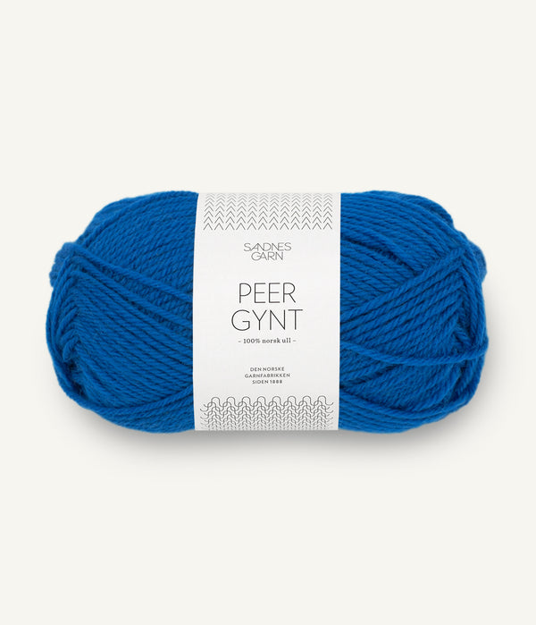 Sandnes Garn Peer Gynt 6046 Jolly Blue – Wollgarn aus 100 % norwegischer Wolle