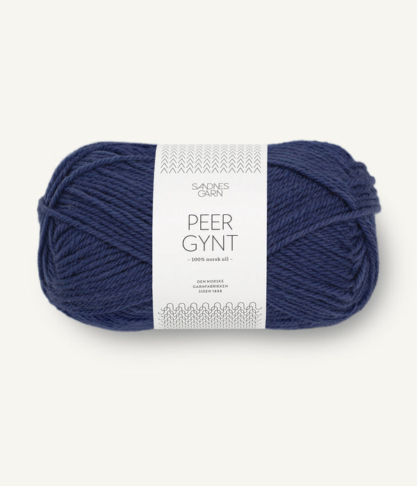 Sandnes Garn Peer Gynt 6364 Dark Blue – Wollgarn aus 100 % norwegischer Wolle