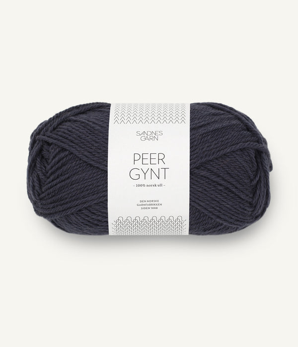 Sandnes Garn Peer Gynt 6581 Dark Grey Blue – Wollgarn aus 100 % norwegischer Wolle