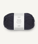 Sandnes Garn Peer Gynt 6581 Dark Grey Blue – Wollgarn aus 100 % norwegischer Wolle