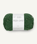 Sandnes Garn Peer Gynt 8085 Forest Green Tweed – Wollgarn aus 100 % norwegischer Wolle