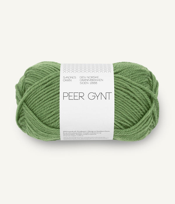 Sandnes Garn Peer Gynt 8753 Vineyard Green – Wollgarn aus 100 % norwegischer Wolle