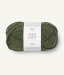 Sandnes Garn Peer Gynt 9572 Dark Green Mottled – Wollgarn aus 100 % norwegischer Wolle