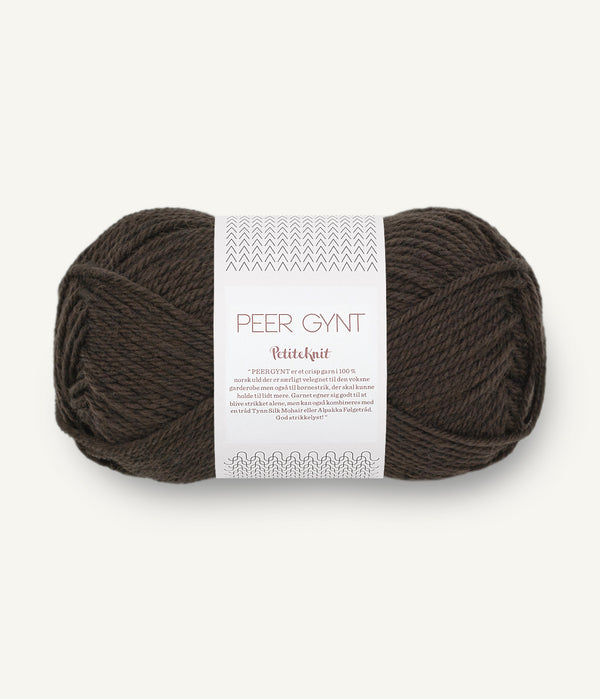 Sandnes Garn Peer Gynt by PetiteKnit 2381 Coffee Melange – Wollgarn aus 100 % norwegischer Wolle