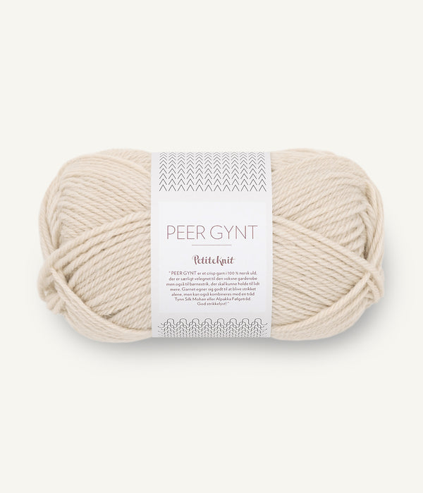 Sandnes Garn Peer Gynt by PetiteKnit 2511 Almond – Wollgarn aus 100 % norwegischer Wolle