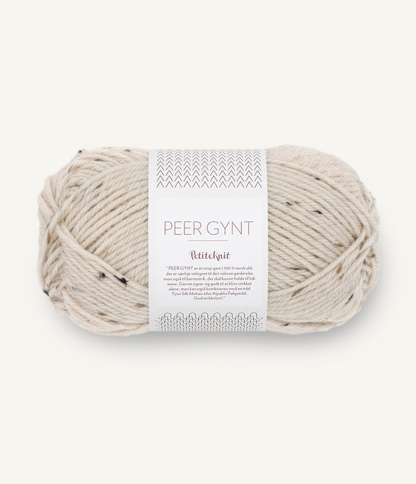 Sandnes Garn Peer Gynt by PetiteKnit 2512 Almond Tweed – Wollgarn aus 100 % norwegischer Wolle