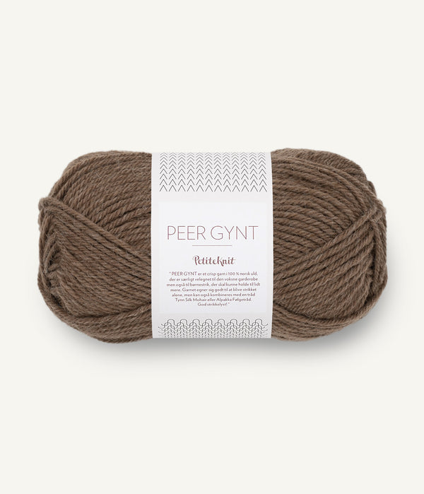 Sandnes Garn Peer Gynt by PetiteKnit 3070 Muskat Melange – Wollgarn aus 100 % norwegischer Wolle