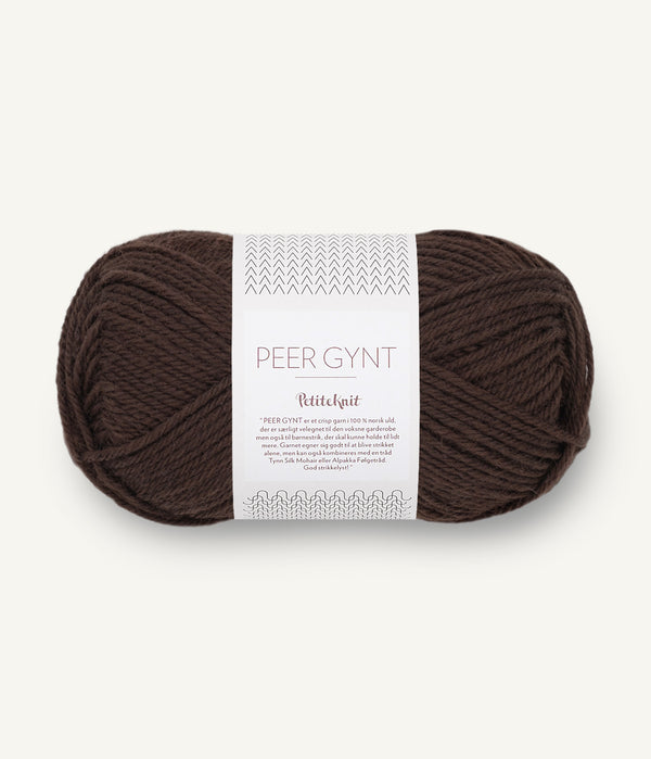 Sandnes Garn Peer Gynt by PetiteKnit 3091 Cacao Nibs – Wollgarn aus 100 % norwegischer Wolle