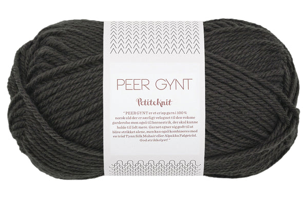 Sandnes Garn Peer Gynt by PetiteKnit 3891 Dusty Noir – Wollgarn aus 100 % norwegischer Wolle
