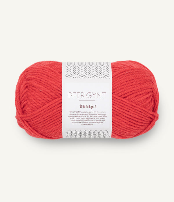 Sandnes Garn Peer Gynt by PetiteKnit 4008 Poppy – Wollgarn aus 100 % norwegischer Wolle