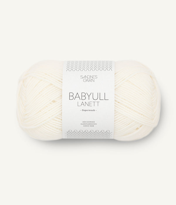 Sandnes Garn Babyull Lanett 1012 Natural White – Garn aus 100 % Superwash-Merinowolle