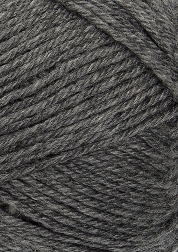 Nahaufnahme von Sandnes Garn Babyull Lanett 1053 Dark Grey Melange