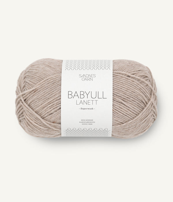 Sandnes Garn Babyull Lanett 2650 Beige Mottled – Garn aus 100 % Superwash-Merinowolle