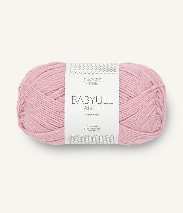 andnes Garn Babyull Lanett 4312 Covered Pink – Garn aus 100 % Superwash-Merinowolle
