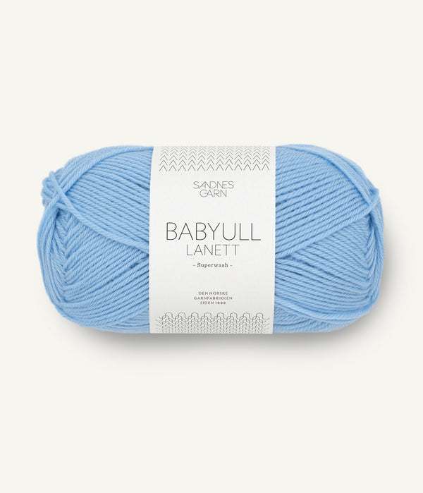 Sandnes Garn Babyull Lanett 5904 Blue Sky – Garn aus 100 % Superwash-Merinowolle