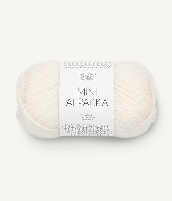 Sandnes Garn Mini Alpakka 1001 True White – Garn aus 100 % Alpaka