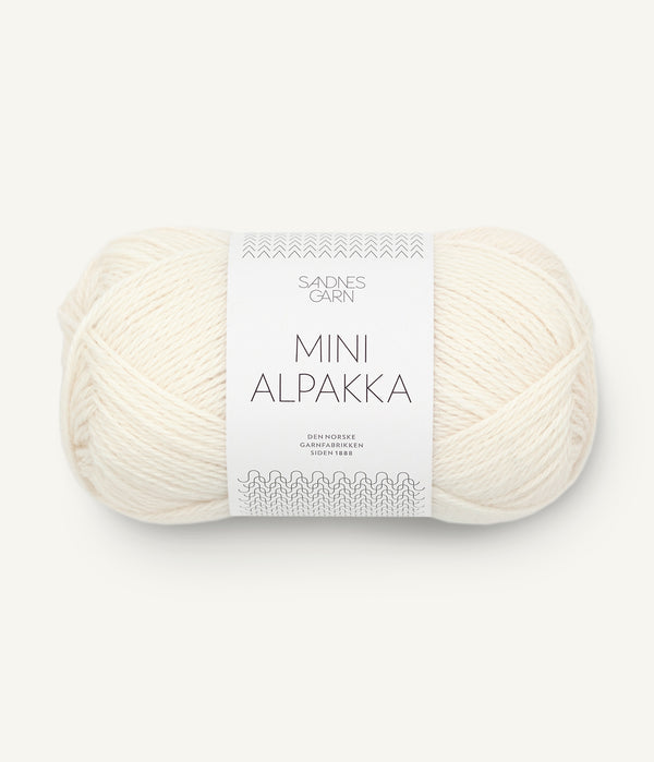 Sandnes Garn Mini Alpakka 1012 Natural White – Garn aus 100 % Alpaka