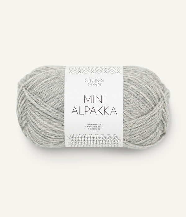 Sandnes Garn Mini Alpakka 1032 Light Grey Mottled – Garn aus 100 % Alpaka