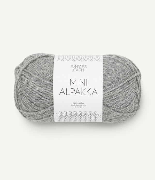 Sandnes Garn Mini Alpakka 1042 Grey Mottled – Garn aus 100 % Alpaka