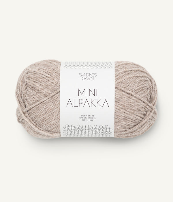 Sandnes Garn Mini Alpakka 2650 Beige Mottled – Garn aus 100 % Alpaka