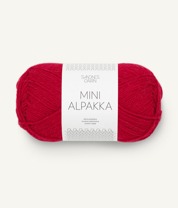 Sandnes Garn Mini Alpakka 4219 True Red – Garn aus 100 % Alpaka