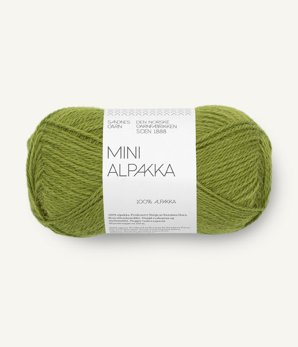 Sandnes Garn Mini Alpakka 9564 Matcha – Garn aus 100 % Alpaka