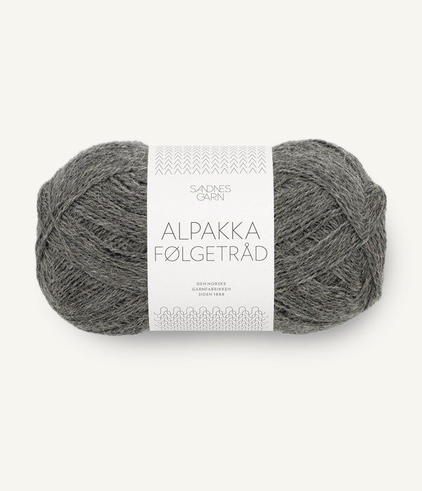 Sandnes Garn Alpakka Følgetråd 1053 Dark Grey Melange – Begleitfaden aus 100 % Alpaka