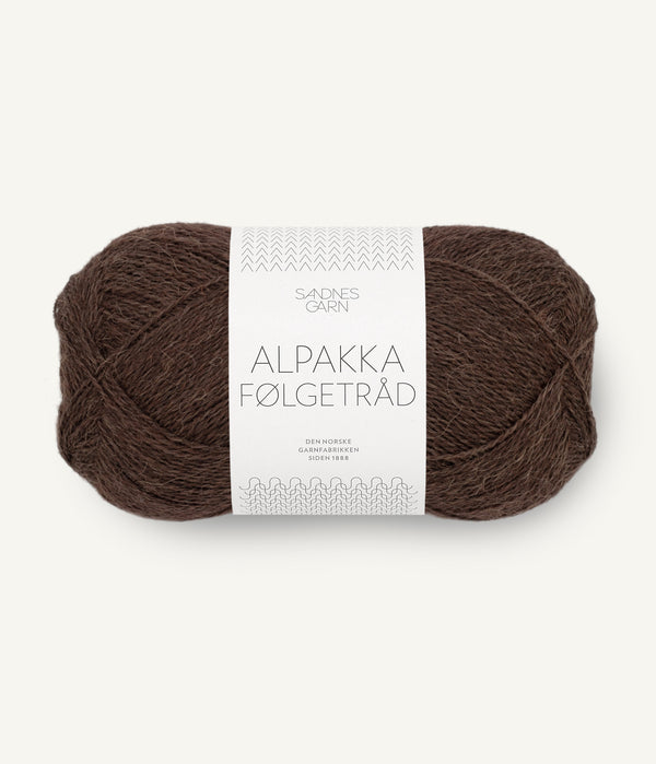 Sandnes Garn Alpakka Følgetråd 3091 Cacao Nibs– Begleitfaden aus 100 % Alpaka