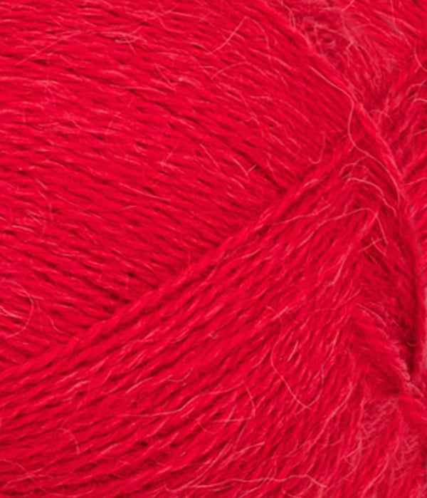 Nahaufnahme von Sandnes Garn Alpakka Følgetråd 4219 True Red