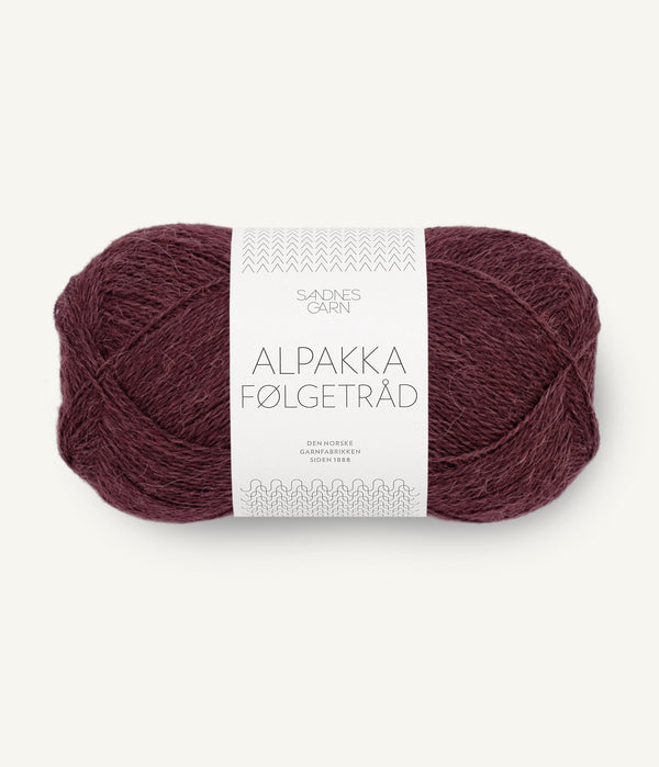 Sandnes Garn Alpakka Følgetråd 4372 Deep Burgundy – Begleitfaden aus 100 % Alpaka